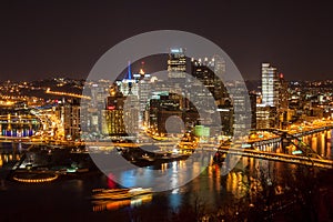 Downtown Pittsburgh at Night