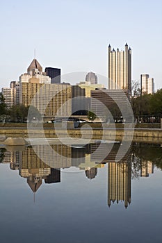 Downtown Pittsburgh reflected