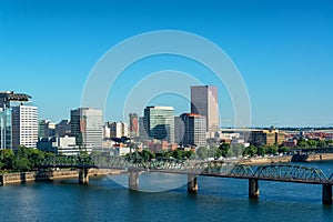 Downtown Portland, Oregon Cityscape View