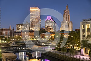 Downtown Providence Rhode Island city skyline view photo