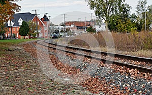 Downtown railroad tracks Holly