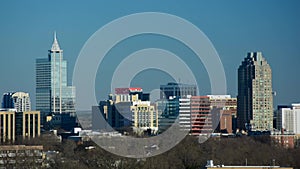 Downtown Raleigh, North Carolina Metro Building Skyline.