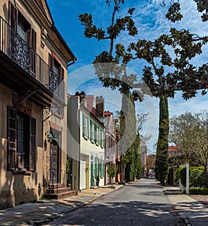 Downtown row houses in Charleston, South Carolina