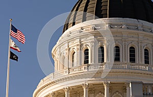 Downtown Sacramento California Capital Dome Building City Skyline