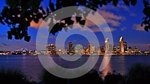 Downtown San Diego Skyline from Bayview Park in Coronado