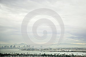 Downtown san diego skyline overcast photo