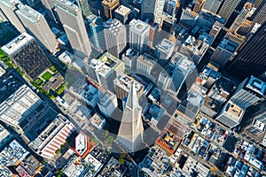 Downtown San Francisco aerial view