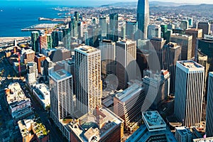 Downtown San Francisco aerial view