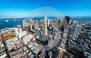 Downtown San Francisco aerial view