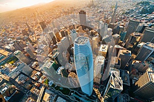 Downtown San Francisco aerial view