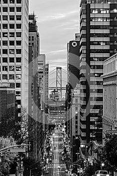 Downtown San Francisco at dawn