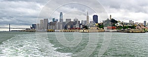 Downtown San Fransisco panorama from the sea photo