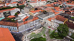 Downtown Sao Luis Maranhao at Northeast Brazil. Tourism landmark of city.