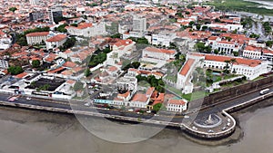 Downtown Sao Luis Maranhao at Northeast Brazil. Tourism landmark of city.