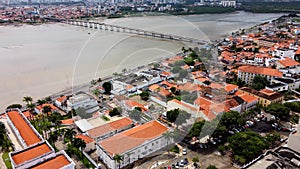 Downtown Sao Luis Maranhao at Northeast Brazil. Tourism landmark of city.