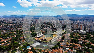 Downtown Sao Paulo Brazil. Pacaembu Stadium.