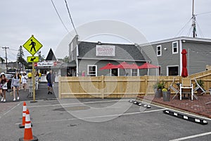 Kennebunkport, Maine, 30th June: Downtown Seafood Restaurant Inn from Kennebunkport in Maine state of USA
