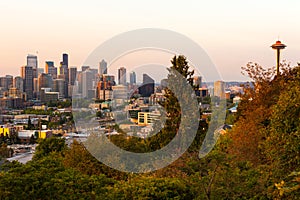 Downtown Seattle at dawn