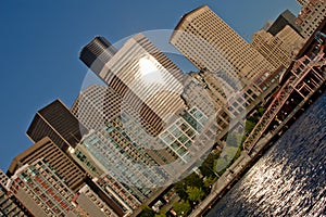 Downtown Seattle night scene