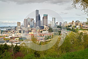 Downtown Seattle Skyline and Freeway