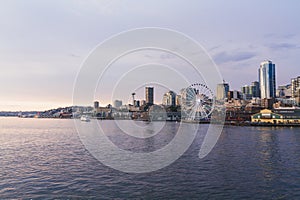 Downtown Seattle Skyline and Harbor with Architectural Marvels