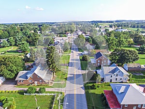 Downtown Shrewsbury, Pennsylvania Homes in Summer in Southern Yo