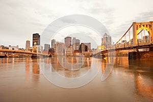 Downtown skyline and Allegheny River, Pittsburgh