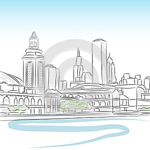 Downtown Skyline of Chicago