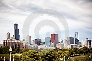 Downtown skyline Chicago