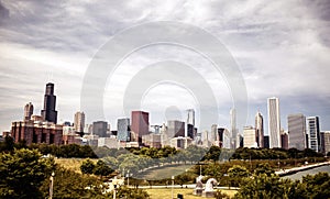 Downtown skyline Chicago