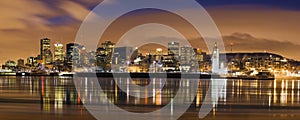 Downtown skyline panorama dusk in Montreal photo