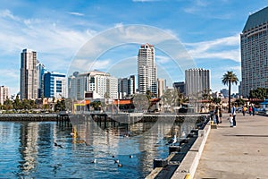 Downtown Skyline in San Diego From Seaport Village