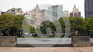 Downtown skyline, view from the Battery Park, New York, NY