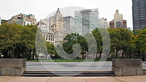 Downtown skyline, view from the Battery Park, New York, NY