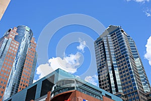 Downtown skyscrapers in Montreal, Canada