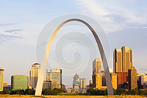 View of the Gateway Arch and Downtown St. Louis, Missouri