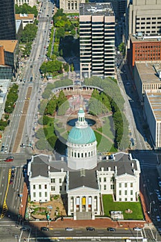 Downtown St Louis, MO with the Old Courthouse