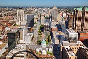 Downtown St Louis, MO with the Old Courthouse