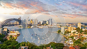 Downtown Sydney skyline cityscape in Australia