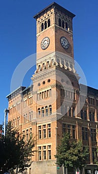 Downtown Tacoma Old City Hall Historical Building Clocktower
