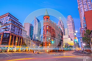 Downtown Toronto city Skyline at  night in Canada