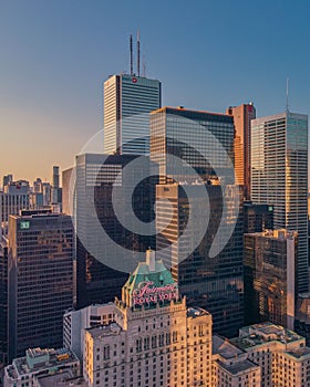 Downtown Toronto at sunset