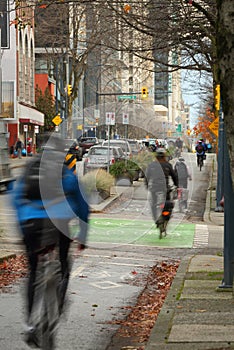 Downtown Vancouver Cycle Path