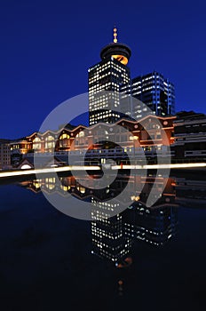 Downtown Vancouver night scene