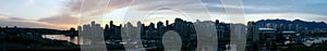 Downtown Vancouver Panorama sunset