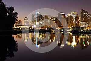 Downtown Vancouver Reflects in Coal Harbor