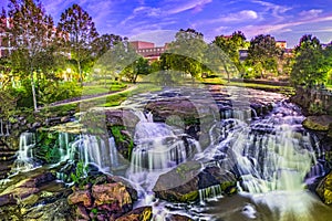 Downtown Waterfall in Greenville South Carolina SC photo
