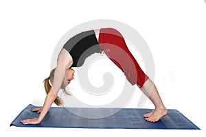 Downward Facing Dog yoga position photo