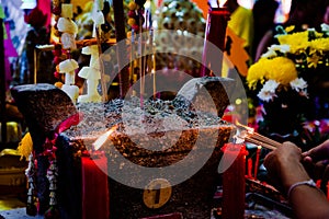 Dowry ceremony at Chinese Hungry Ghost festival (Por Tor) at old
