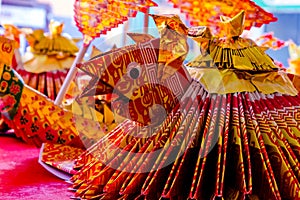 Dowry ceremony at Chinese Hungry Ghost festival (Por Tor) at old photo